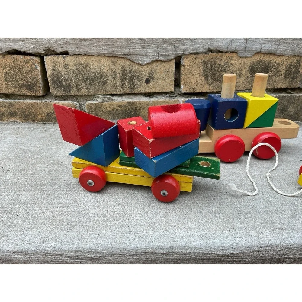 Holgate wooden pull train with Blocks and dowels